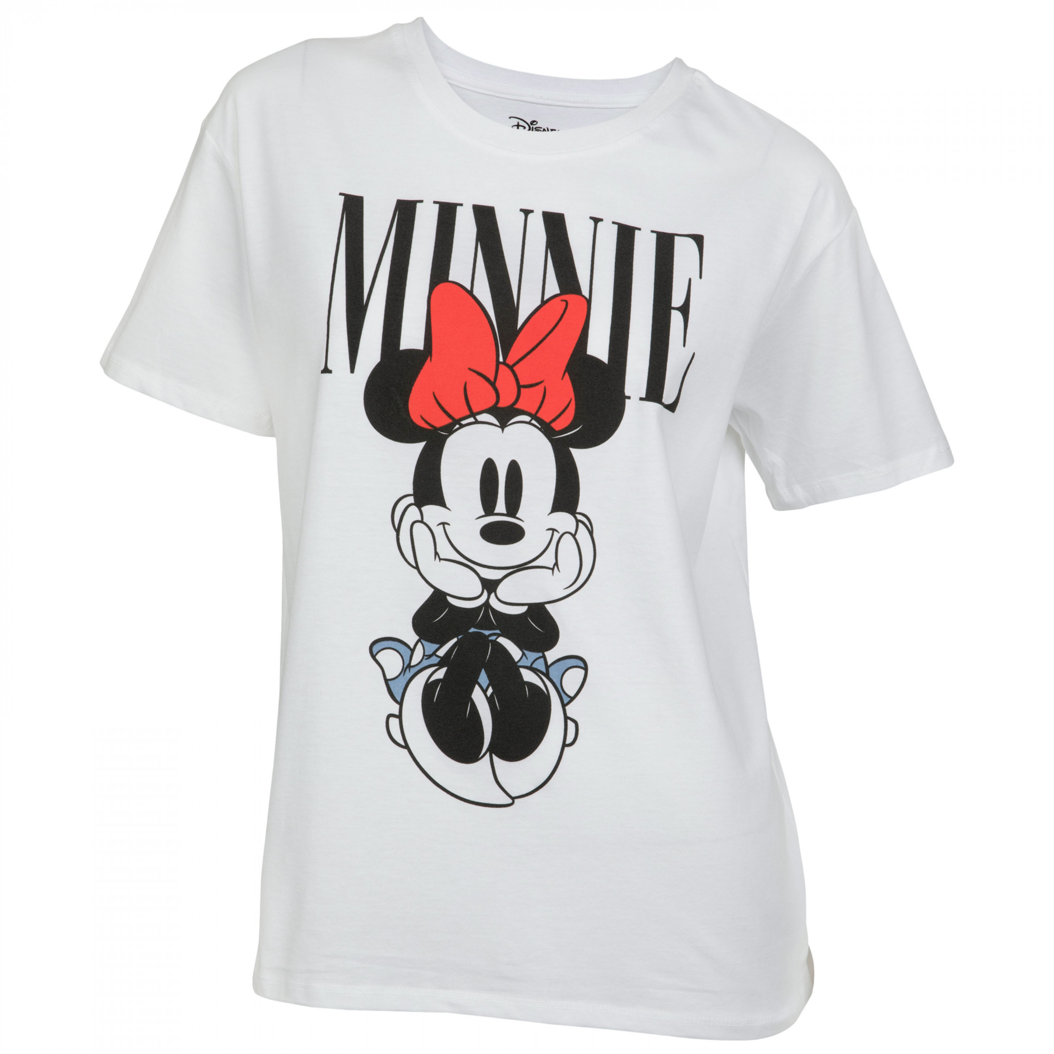 Disney Minnie Mouse Sitting Pretty Junior s T Shirt Grey